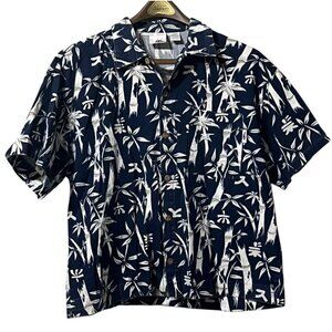 NO FEAR Hawaiian Shirt Mens L Cotton Beach‎ Surf Skate 90s Y2K Grunge Streetwear
